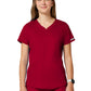 Women's 2-Pocket V-Neck Top - WW601 - Red
