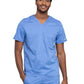 Men's 2-Pocket V-Neck Top - WW603 - Ciel Blue