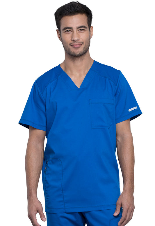 Men's 2-Pocket V-Neck Top - WW603 - Royal