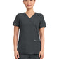 Women's 2-Pocket Mock Wrap Top - WW610 - Black