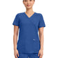 Women's 2-Pocket Mock Wrap Top - WW610 - Galaxy Blue