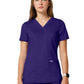 Women's 2-Pocket Mock Wrap Top - WW610 - Grape