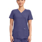 Women's 2-Pocket Mock Wrap Top - WW610 - Grape