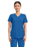 Women's 2-Pocket Mock Wrap Top - WW610 - Royal