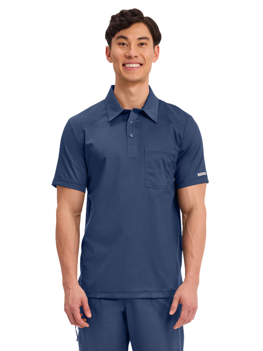 Men's 1-Pocket Polo Shirt - WW615 - Navy