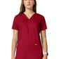 Women's 3-Pocket V-Neck Top - WW620 - Red