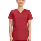 Women's 3-Pocket V-Neck Top - WW620 - Red