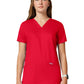 Women's 3-Pocket V-Neck Top - WW620 - Sweet Paprika