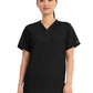 Unisex 1-Pocket Tuckable V-Neck Top - WW625 - Black
