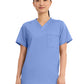 Unisex 1-Pocket Tuckable V-Neck Top - WW625 - Ciel Blue