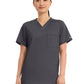 Unisex 1-Pocket Tuckable V-Neck Top - WW625 - Pewter