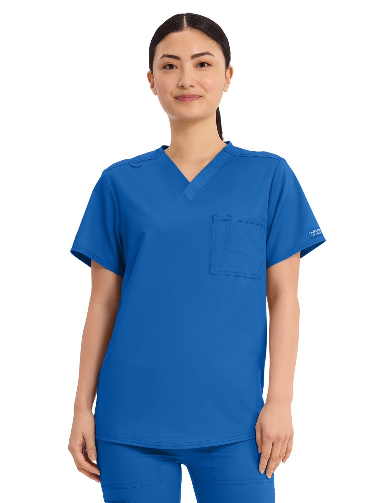 Unisex 1-Pocket Tuckable V-Neck Top - WW625 - Royal