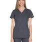 Women's 2-Pocket V-Neck Top - WW645 - Pewter