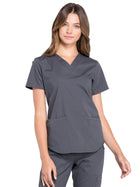 Women's 3-Pocket V-Neck Top - WW665 - Pewter