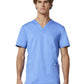 Men's 3-Pocket V-Neck Top - WW670 - Ciel Blue