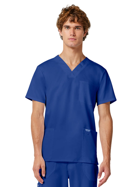 Men's 3-Pocket V-Neck Top - WW670 - Galaxy Blue