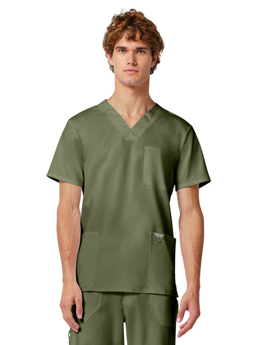 Men's 3-Pocket V-Neck Top - WW670 - Olive