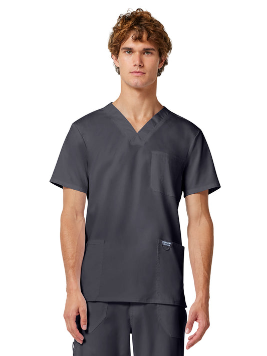 Men's 3-Pocket V-Neck Top - WW670 - Pewter