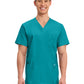 Men's 3-Pocket V-Neck Top - WW670 - Teal Blue