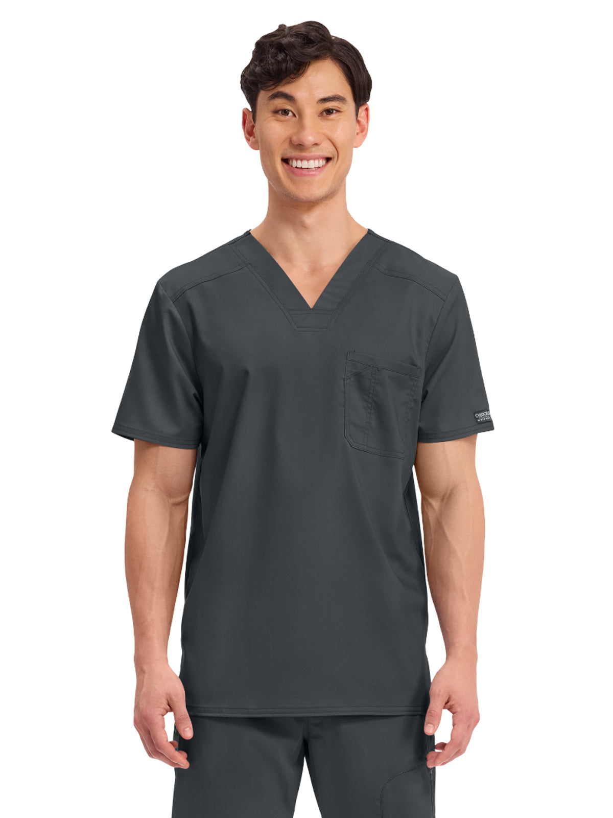 Men's 1-Pocket Tuckable V-Neck Top - WW690 - Black