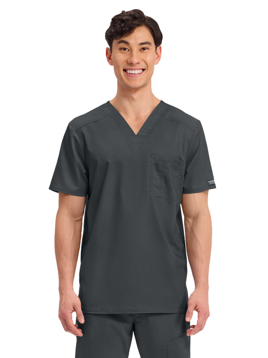 Men's 1-Pocket Tuckable V-Neck Top - WW690 - Black