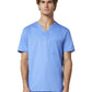 Men's 1-Pocket Tuckable V-Neck Top - WW690 - Ciel Blue