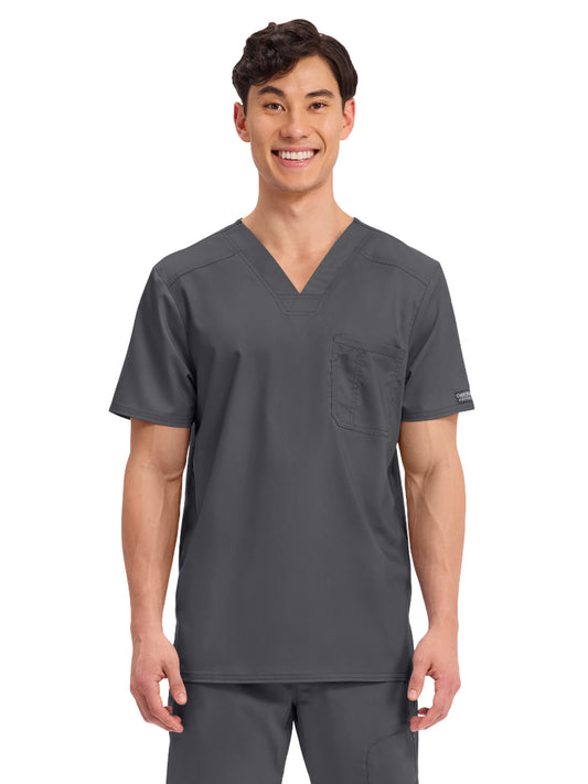 Men's 1-Pocket Tuckable V-Neck Top - WW690 - Pewter