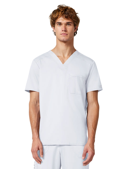 Men's 1-Pocket Tuckable V-Neck Top - WW690 - White