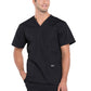 Men's 4-Pocket V-Neck Top - WW695 - Black