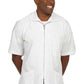 Unisex Three-Pocket Zip Front Short-Sleeve Lab Shirt - 190 - White