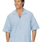 Unisex Three-Pocket Zip Front Short-Sleeve Lab Shirt - 193 - Azure Blue