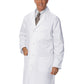 Men's Three-Pocket Knot Button 41" Knee-Length Lab Coat - 423 - White