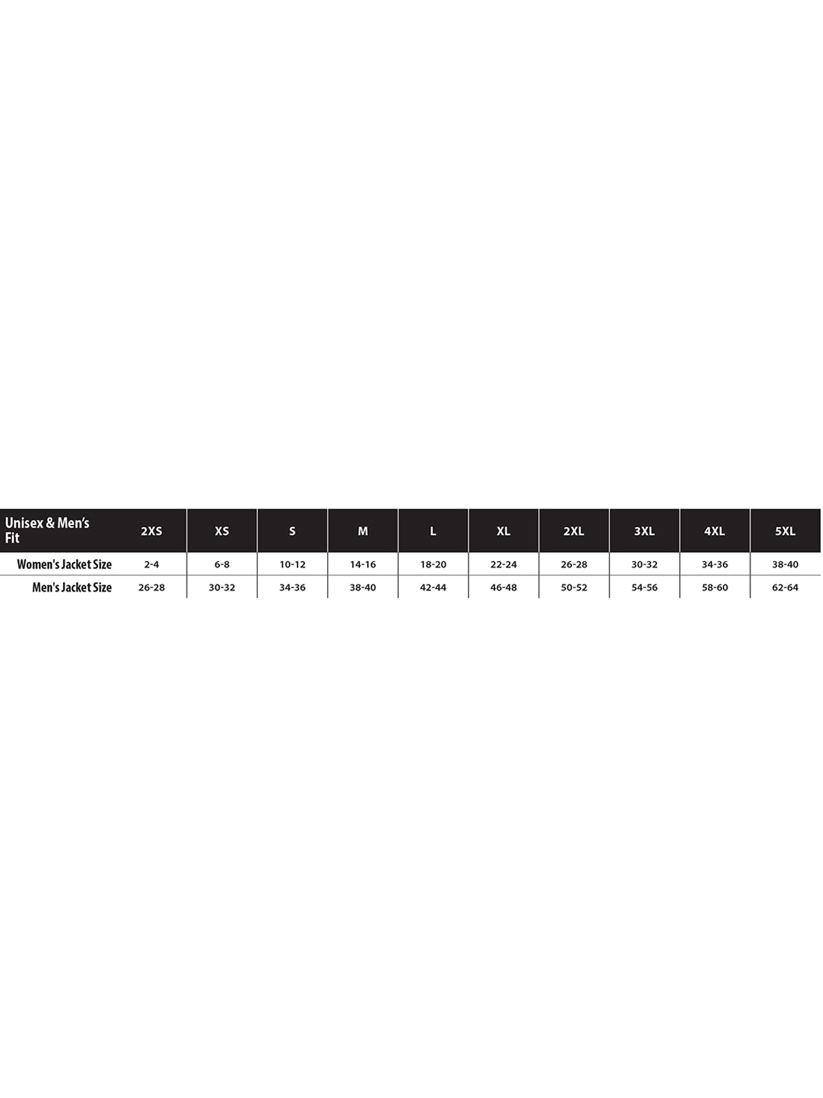 SIZECHART