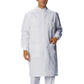 Unisex Snap Closure Pinstripe Protective Coat - 6427 - White