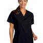 Unisex Reversible V-Neck Top in Black - 6601 - Black