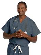 Unisex Reversible V-Neck Top in Pewter - 6602 - Pewter