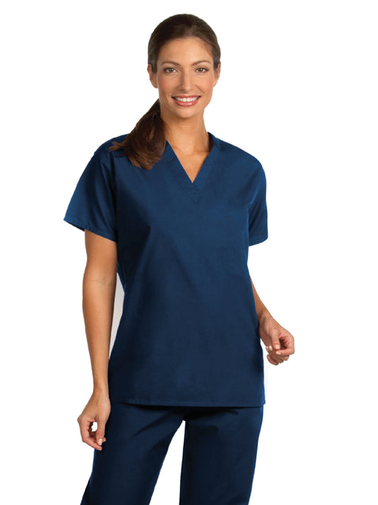 Unisex No Pocket Reversible Set-In Sleeve Shirt - 6675 - Navy