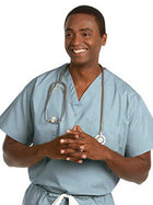 Unisex Reversible V-Neck Top in Misty - 6693 - Misty