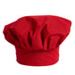 Unisex Ajustable Poplin Chef Hat - 0100 - Red