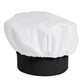 Unisex Ajustable Poplin Chef Hat - 0100 - White/Black