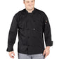 Unisex Reinforced Bar Tacking Chef Coat - 0422 - Black