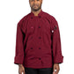 Unisex Reinforced Bar Tacking Chef Coat - 0422 - Burgundy