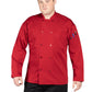 Unisex Reinforced Bar Tacking Chef Coat - 0422 - Red