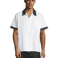 Unisex Six Button Shirt - 0955 - White/Black