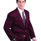 Men's 6-Pocket Single-Breasted Blazer - 1000 - Burgundy