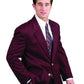Men's 6-Pocket Single-Breasted Blazer - 1000C - Burgundy