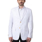 Men's 6-Pocket Single-Breasted White Blazer - 1000W - White