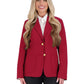 Women's 6-Pocket Single-Breasted Blazer - 2000 - Crimson