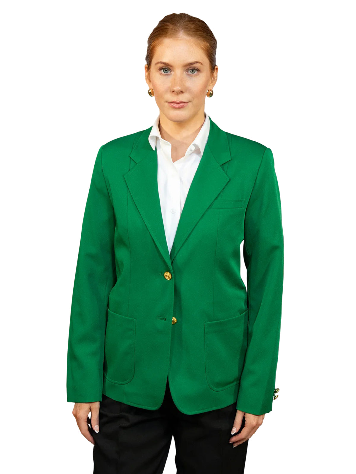 Women's 6-Pocket Single-Breasted Blazer - 2000 - Kelly
