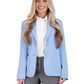 Women's 6-Pocket Single-Breasted Blazer - 2000 - Light Blue